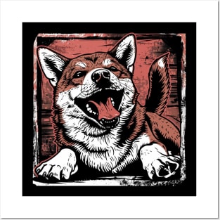 Retro Art Shiba Inu Dog Lover Posters and Art